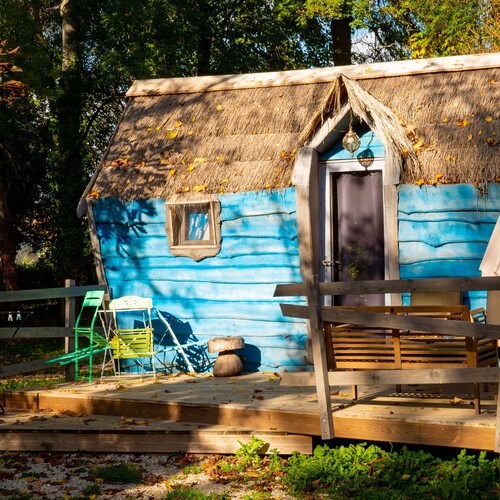 photo de l'extérieur de la cabane Kyria